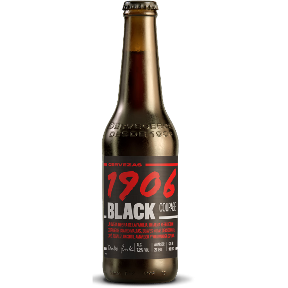 Cerveza 1906 Black Coupage (Caja 24 unid.), botella completa