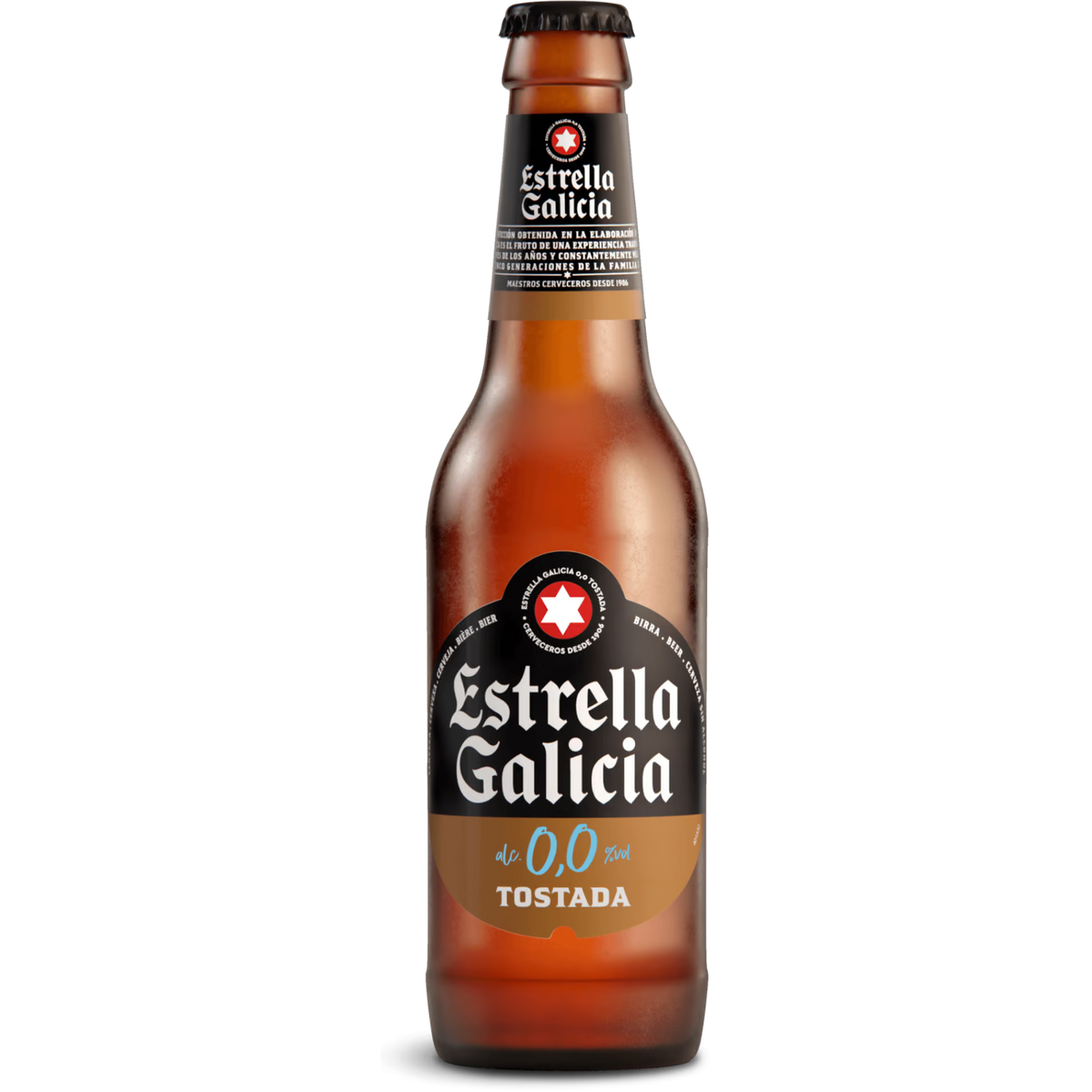 Cerveza Estrella Galicia Cero Tostada (Caja 24 unid.)