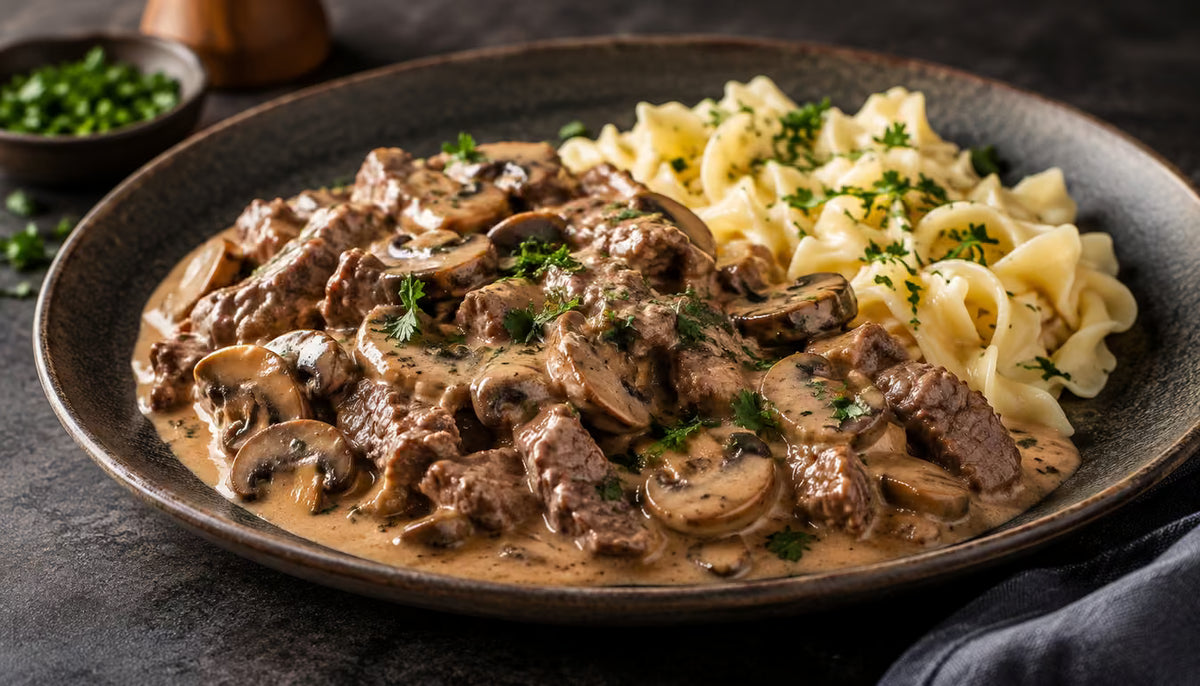 Beef stroganoff