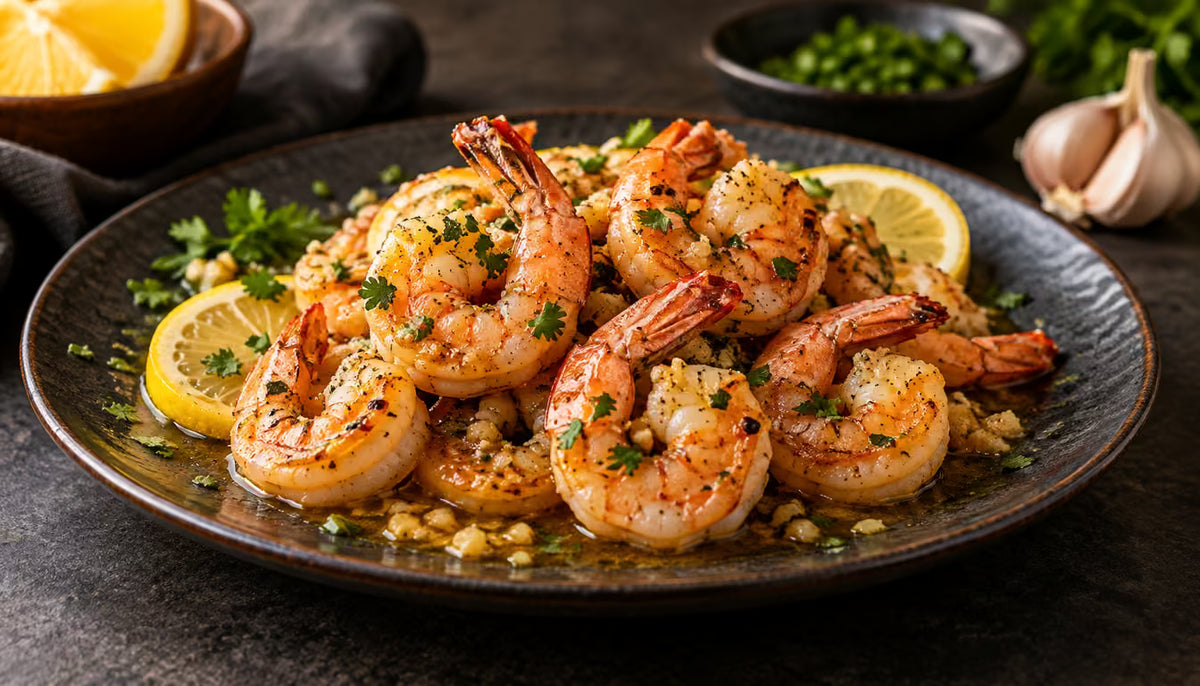 Camarones al limón y ajo