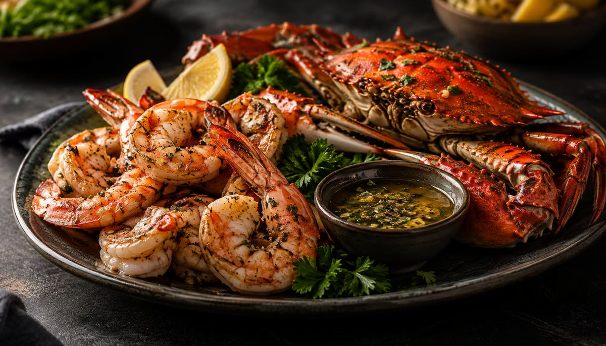 Camarones o cangrejo