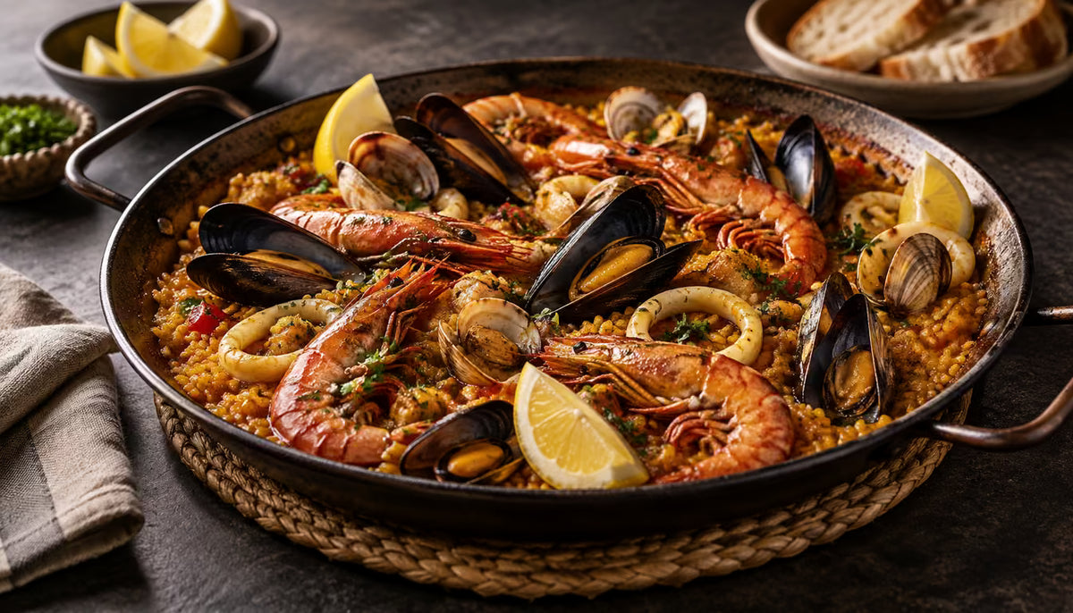 Paella con marisco