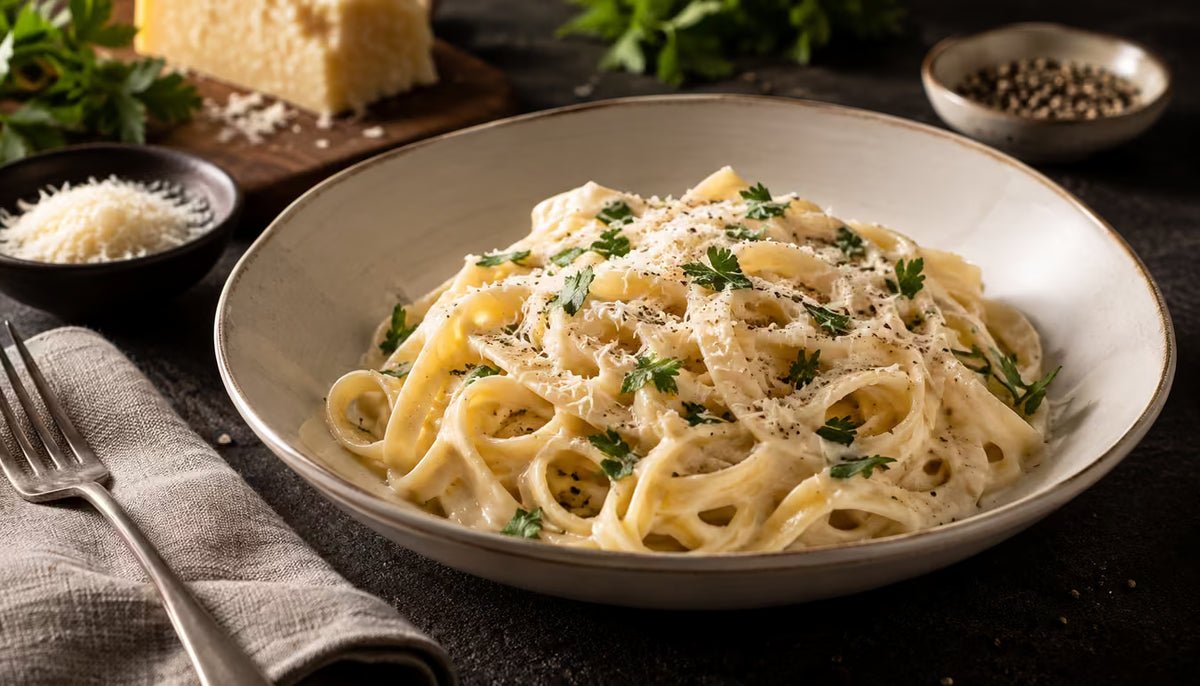 Pasta con salsas suaves