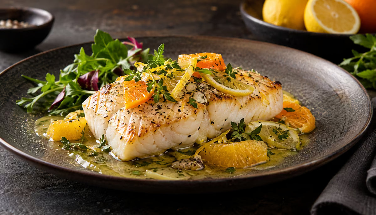Pescado blanco con cítricos