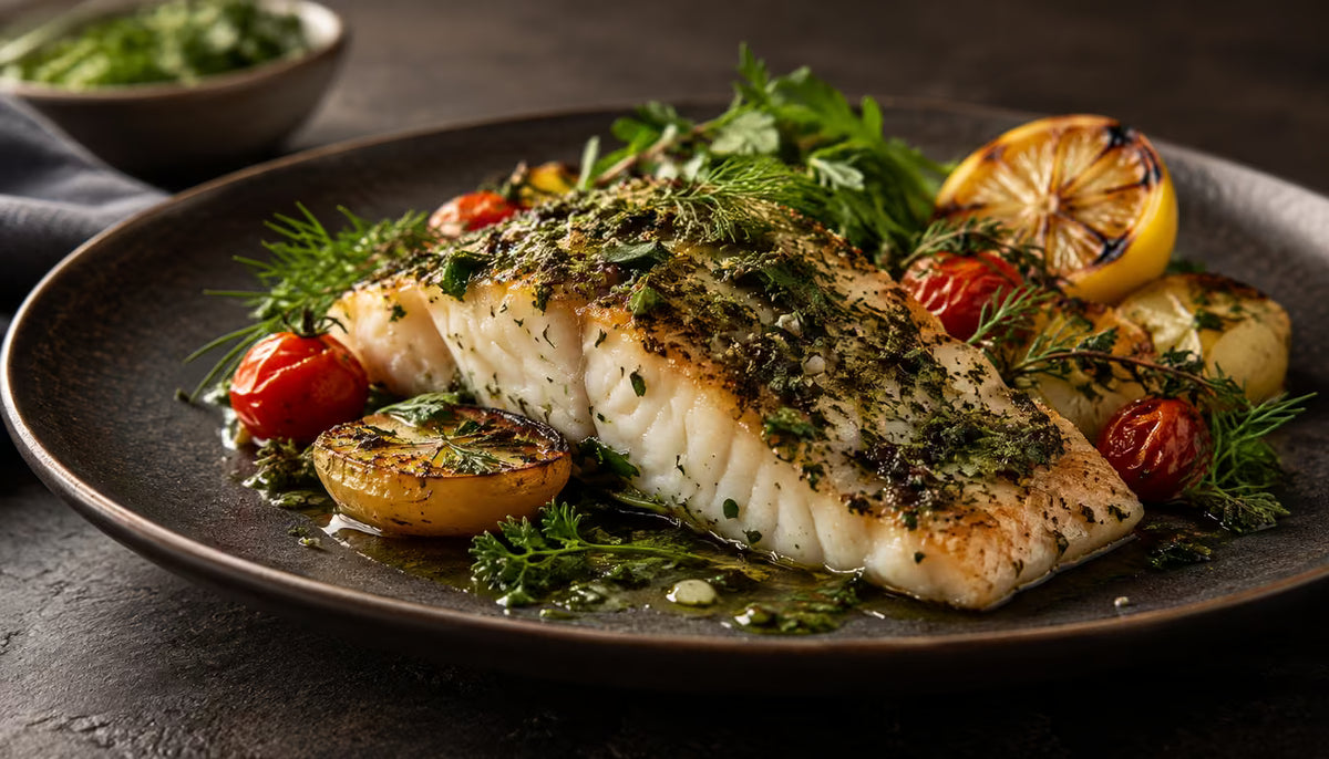 Pescado con hierbas