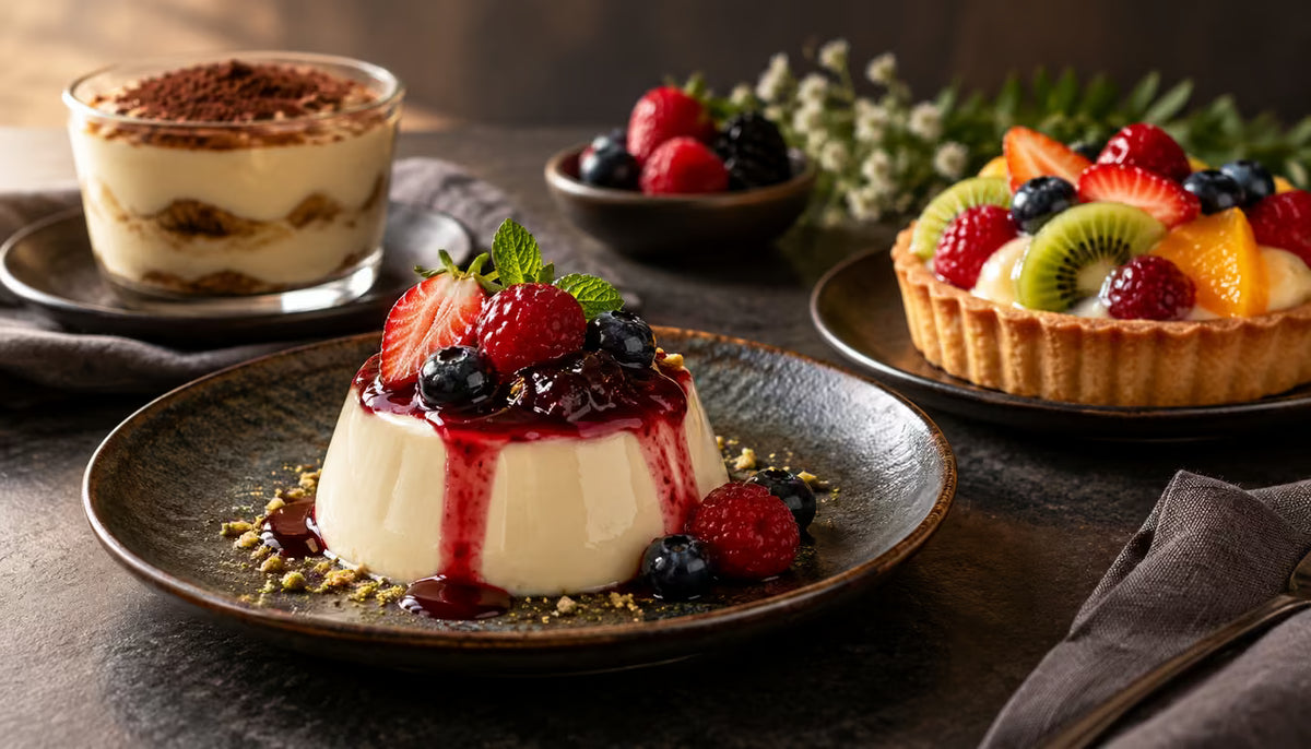 Postres de fruta o crema