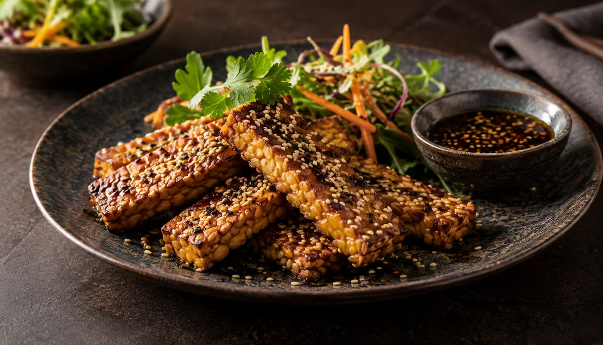 Tempeh con sésamo