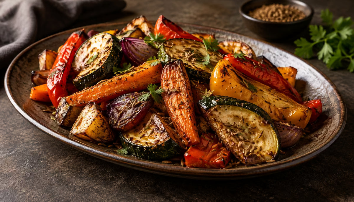 Verduras asadas con comino